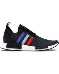 adidas nmd r1 tri color stripes black