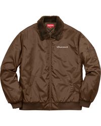 supreme fur bomber jacket
