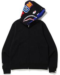 abc shark full zip double hoodie