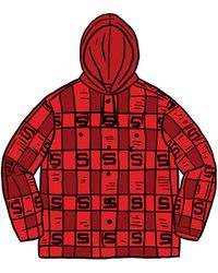 supreme nike plaid hooded sweatshirt mustard
