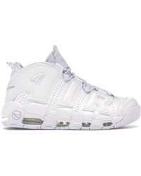 nike uptempo triple white