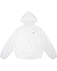 supreme lacoste reflective grid nylon anorak black