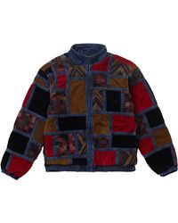 supreme corduroy patchwork denim jacket