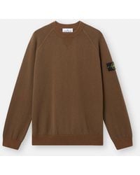 Stone Island - Cotton Crewneck Knitwear - Lyst