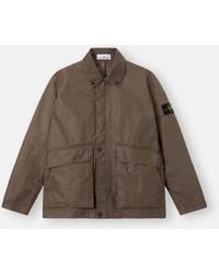 Stone Island - 4100054 Waxed Pigment Cotton Tela - Lyst