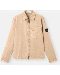 Stone Island - 1200008 Brushed Organic Cotton Canvas 'Old' Effect - Lyst