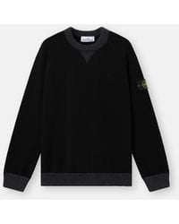 Stone Island - Organic Cotton Crewneck Knitwear - Lyst