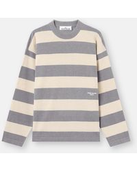 Stone Island - 5100051 Striped Raw Hand Organic Cotton + Linen S. I. Marina - Lyst