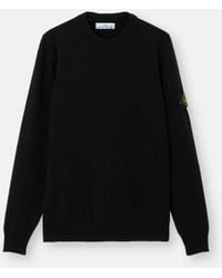 Stone Island - Wool Crewneck Knitwear - Lyst