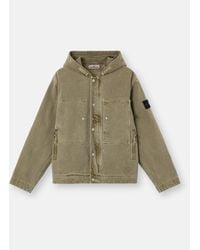 Stone Island - Q100045 Mineral Dyed Cotton Gabardine-Tc - Lyst