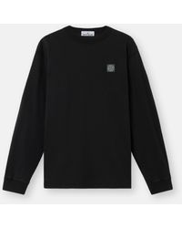 Stone Island - 2100030 Organic Cotton Jersey 'Fissato' Effect - Lyst
