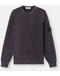 Stone Island - 5100016 Fisherman's Rib Organic Cotton With Two-Colour Spray - Lyst