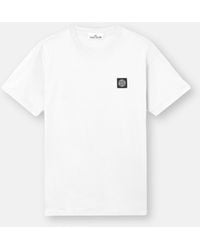 Stone Island - T-Shirt With Compass Patch - Lyst