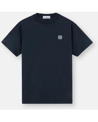 Stone Island - 2100026 Organic Cotton Jersey 'Fissato' Effect - Lyst