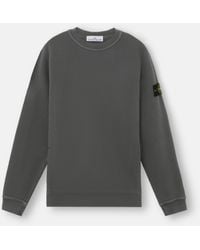 Stone Island - 61241 Organic Cotton Diagonal Fleece 'Old' Effect - Lyst