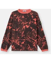 Stone Island - 6100036 Scan Camo On Textured Jersey - Lyst