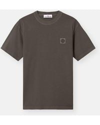 Stone Island - 2100026 Organic Cotton Jersey 'Fissato' Effect - Lyst