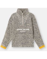 Stone Island - 5100034 Cotton-Linen-Polyester With Rubberised Effect Marina - Lyst