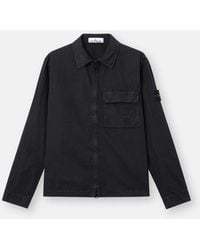 Stone Island - 1200008 Brushed Organic Cotton Canvas 'Old' Effect - Lyst