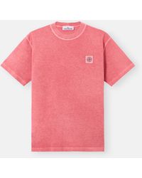 Stone Island - 2100026 Organic Cotton Jersey 'Fissato' Effect - Lyst