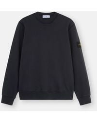 Stone Island - Crewneck Sweater With Compass Patch - Lyst