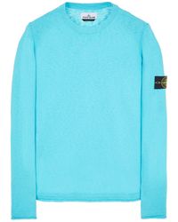 Stone Island Sweater baumwolle, polyamid - Blau