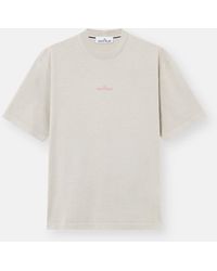 Stone Island - 2100001 Combed Organic Cotton Jersey - Lyst