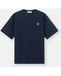 Stone Island - 2100026 Organic Cotton Jersey 'Fissato' Effect - Lyst