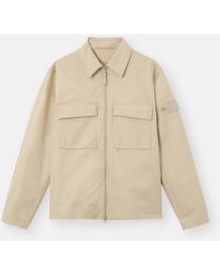 Stone Island - 1200018 All-Weather Cotton Canvas S. I. Ghost - Lyst