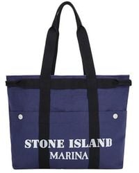 Stone Island - Borsa cotone, spalmato poliuretano - Lyst