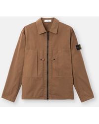 Stone Island - 1200005 Mercerised Organic Cotton Ripstop - Lyst