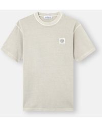 Stone Island - 2100026 Organic Cotton Jersey 'Fissato' Effect - Lyst