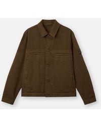 Stone Island - Q100039 Raw Hand Wool Cotton Gabardine-Tc S. I. Ghost - Lyst