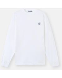 Stone Island - 2100025 Organic Cotton Jersey 'Fissato' Effect - Lyst
