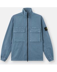 Stone Island - 1200024 Stretch Organic Broken Twill Cotton 'Old' Effect - Lyst