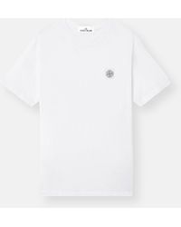 Stone Island - 2100026 Organic Cotton Jersey 'Fissato' Effect - Lyst