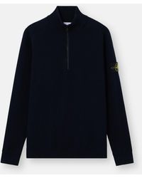 Stone Island - Short Zippered Knitwear - Lyst