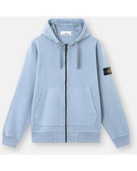 Stone Island - Zippered Hoodie - Lyst