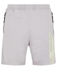 Stone Island - Fleece Bermuda Shorts Cotton - Lyst