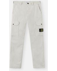 Stone Island - 3100011 Organic Cotton Stretch Broken Twill 'Old' Effect - Lyst
