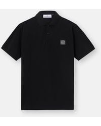 Stone Island - Cotton Polo Shirt With Compass Logo - Lyst
