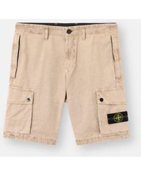 Stone Island - L100019 Brushed Organic Cotton Canvas 'Old' Effect - Lyst