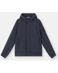 Stone Island - 4100090 Light Soft Shell-R E. Dye Technology, Recycled Polyester - Lyst