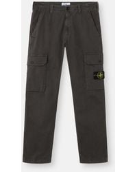 Stone Island - 3100011 Organic Cotton Stretch Broken Twill 'Old' Effect - Lyst