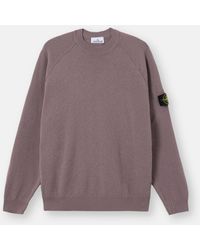 Stone Island - Crewneck Cotton Knitwear - Lyst
