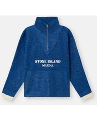 Stone Island - 5100034 Cotton-Linen-Polyester With Rubberised Effect Marina - Lyst