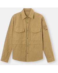 Stone Island - 1200012 Cotton Linen Canvas S. I.Ghost - Lyst