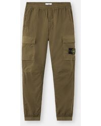 Stone Island - Cotton Trousers - Lyst
