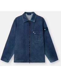 Stone Island - 1200002 Hand Sprayed Reflective Light Bull Denim-Tc - Lyst
