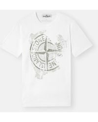 Stone Island - 2100010 30/1 Cotton Jersey - Lyst